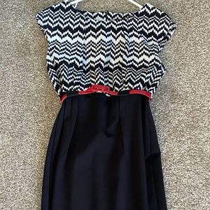 Connected Apparel Brand, Dress, Belted, Zipper Back, Size 12